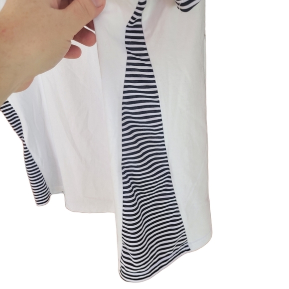 La Madona White and Black Short Sleeve Butterfly Top XL - Picture 6 of 6